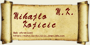 Mihajlo Kojičić vizit kartica